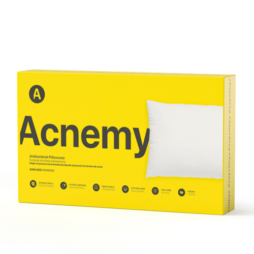 Acnemy Antibacterial Pillowcase – bardzo miękka antybakteryjna poszewka na poduszkę, 50x75 cm