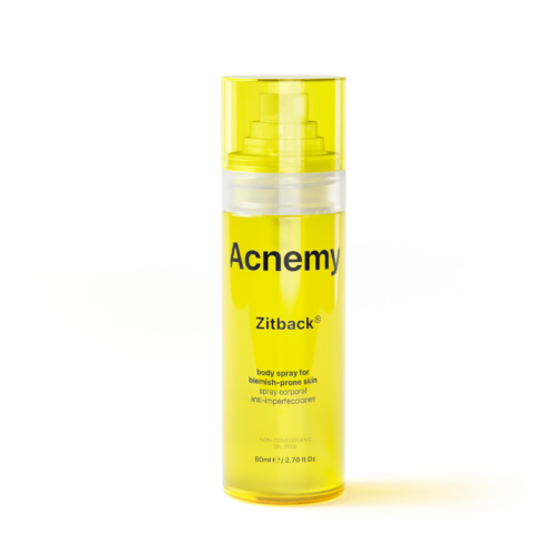 Acnemy Zitback - spray na trądzik do ciała z kwasami AHA, 80 ml