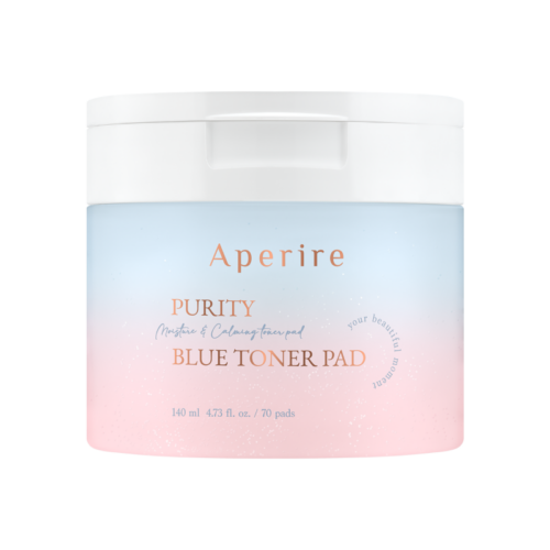 Aperire Purity Blue Toner Pad - nawilżająco-kojące płatki do twarzy, 70 szt.